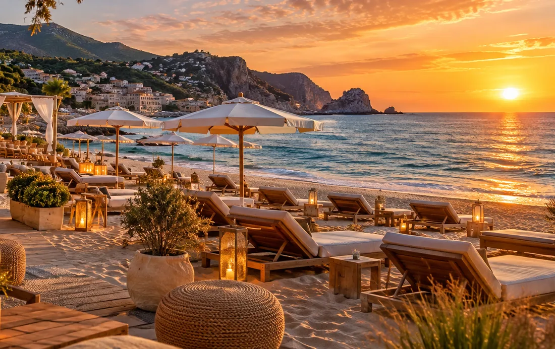 Spiaggia, lettini e tempo per respirare.